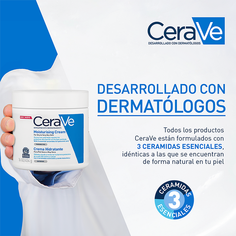 Cerave Hidratante Piel Seca A Muy Seca 454g Crema Facial Y Corporal