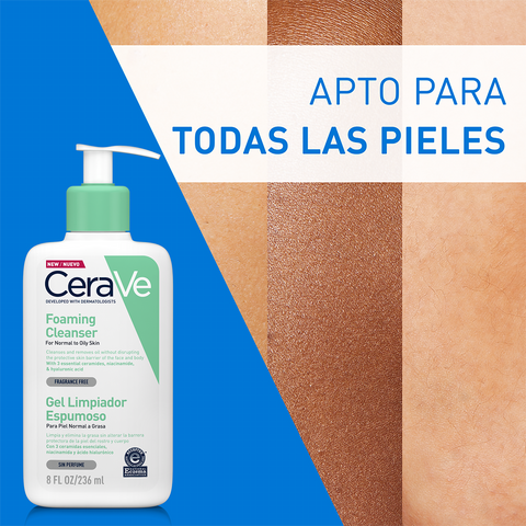 Cerave Limpiador Espumoso Piel Grasa 236ml Gel Facial