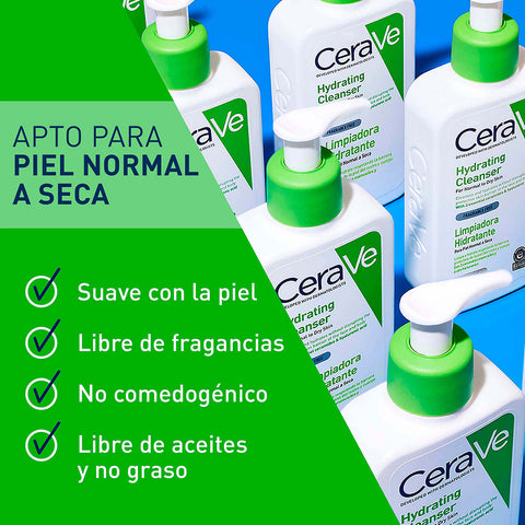 Cerave Limpiador Hidratante Piel Seca 236ml Locion Facial Y Corporal
