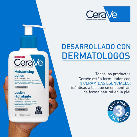Cerave Hidratante Piel Seca 236ml Locion Facial Y Corporal