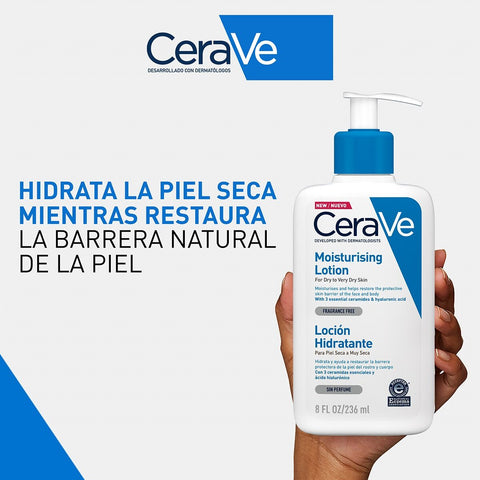 Cerave Hidratante Piel Seca 236ml Locion Facial Y Corporal
