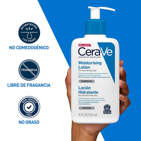 Cerave Hidratante Piel Seca 236ml Locion Facial Y Corporal