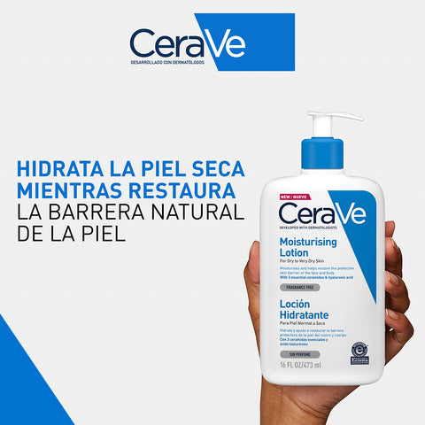 Cerave Hidratante Piel Normal Y Seca 473ml Locion Facial Y Corporal