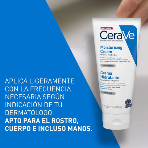 Cerave Hidratante Piel Seca A Muy Seca 177ml Crema Facial Y Corporal