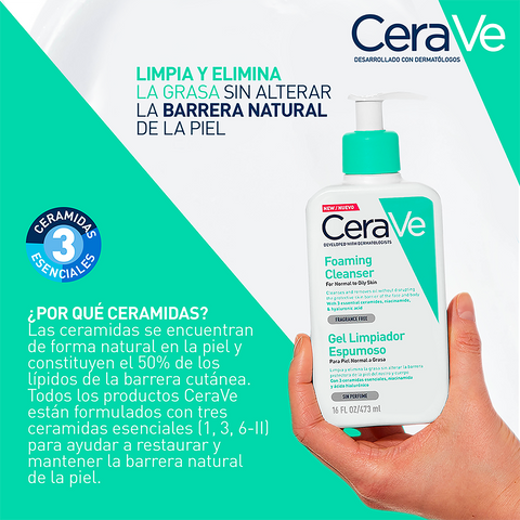 Cerave Limpieza Piel Grasa 473ml Gel Facial