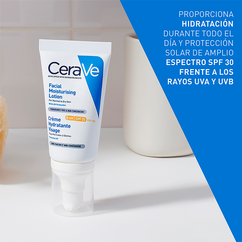 Cerave Hidratante Piel Normal Y Seca Am Spf30 52ml Locion Facial