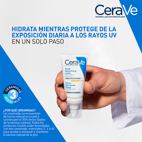 Cerave Hidratante Piel Normal Y Seca Am Spf30 52ml Locion Facial