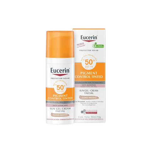 Protector Solar Eucerin Pigment control Tono Medio SPF50 de 50 ml