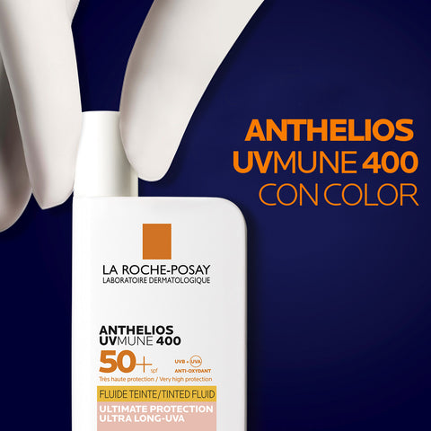 Protector Solar Facial Anthelios Fluido UVMune 400 Con Color SPF 50+ 50ml La Roche Posay