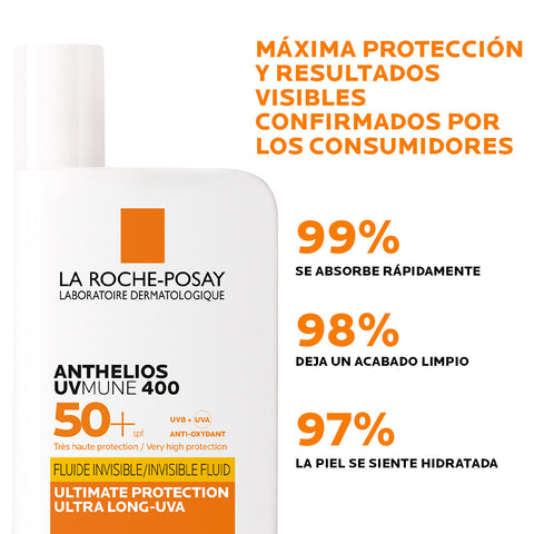 Protector Solar Facial Anthelios Fluido UVMune 400 SPF 50+ 50ml La Roche Posay