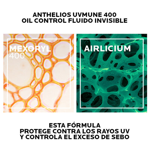 Protector Solar Facial Anthelios Oil Control Fluido UVMune 400 SPF 50+ 50ml La Roche Posay