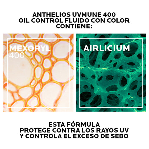 Protector Solar Facial Anthelios Oil Control Fluido UVMune 400 Con Color SPF 50+ 50ml La Roche Posay