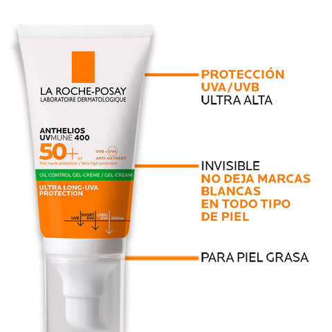 Protector Solar Anthelios Xl Protector Solar Toque Seco Piel Grasa Spf50+ 50ml Crema Facial La Roche Posay