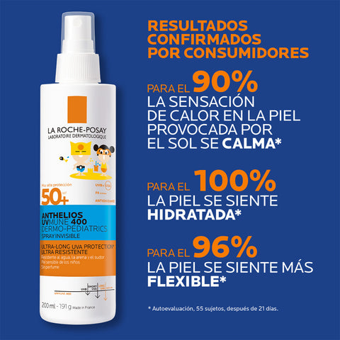 Protector Solar Corporal Niños Anthelios Dermo-pediatrics Spray UVMune 400 SPF 50+ 200ml La Roche Posay