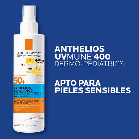 Protector Solar Corporal Niños Anthelios Dermo-pediatrics Spray UVMune 400 SPF 50+ 200ml La Roche Posay
