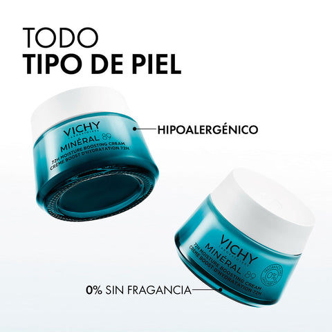 Vichy Mineral 89 Crema Hidratante 72hrs Hidratación Intensa 50ml