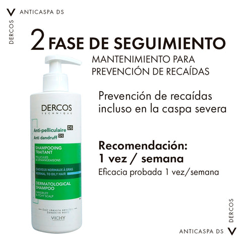 Vichy Shampoo Anticaspa Dercos DS para Cabello Graso 200ml