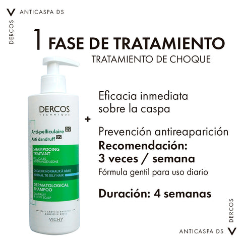 Vichy Shampoo Anticaspa Dercos DS para Cabello Graso 200ml