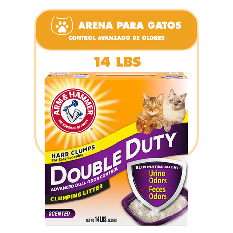 ARM & HAMMER Double Duty Advanced Elimina Olores Arena para gatos 14lbs
