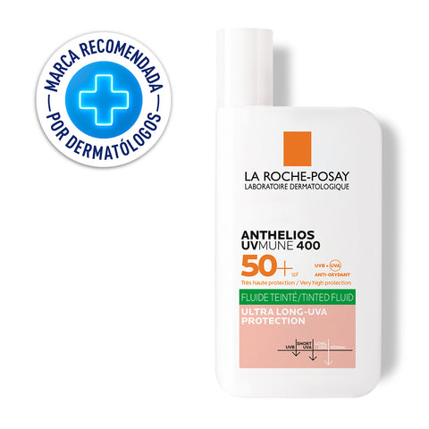 Protector Solar Facial Anthelios Oil Control Fluido UVMune 400 Con Color SPF 50+ 50ml La Roche Posay