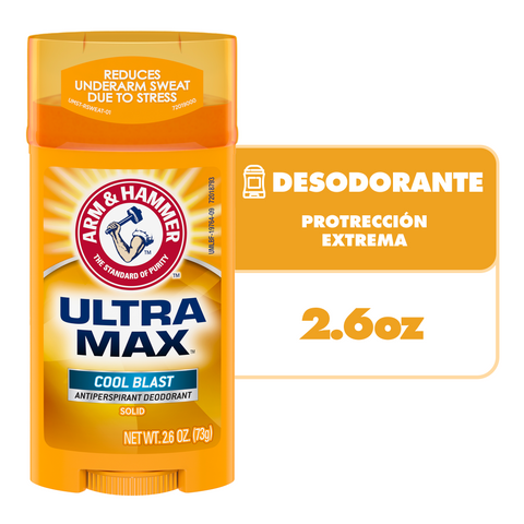 ARM & HAMMER Ultramax Desodorante antitranspirante Cool Blast Hombre