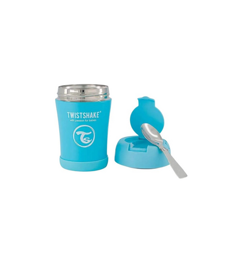 Contenedor de Comida Caliente/Frio Celeste 350ml Twistshake