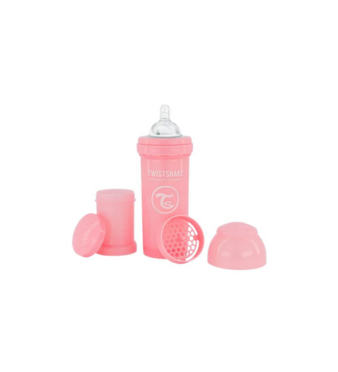 Biberón Anticólicos Rosado 260ml Twistshake