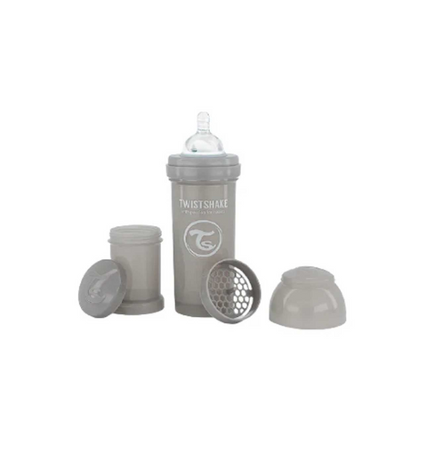 Biberón Anticólicos Gris 260ml Twistshake