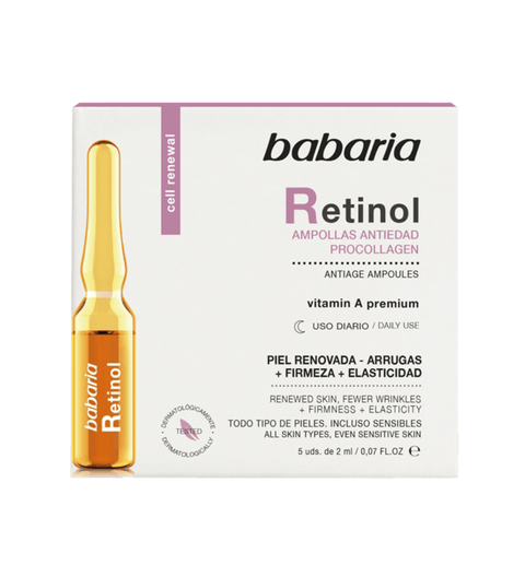 Ampolla Facial Retinol Babaria 5 unidades 2 ml