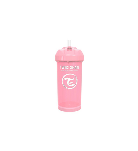 Vaso Con Pajilla Rosado 360ml Twistshake