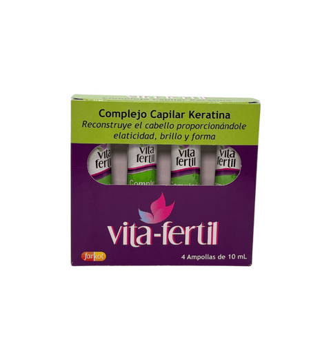 VITA-FERTIL Complejp Capilar Keratina x 4 Ampollas