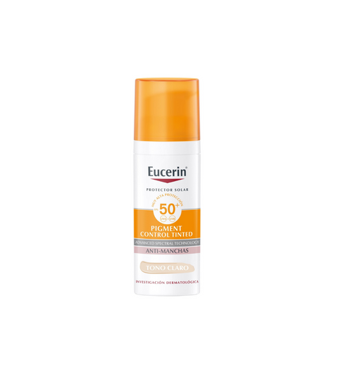Protector Solar Eucerin Pigment control Tono Claro SPF50 de 50 ml