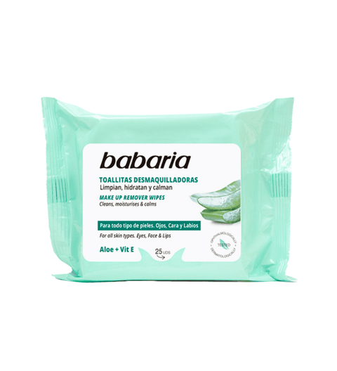 Toalla Desmaquillante Aloe Vera Babaria 25u