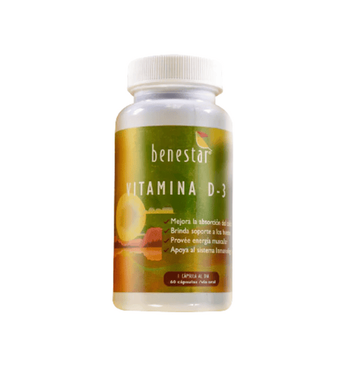 VITAMINA D-3 Benestar 60 Capsulas