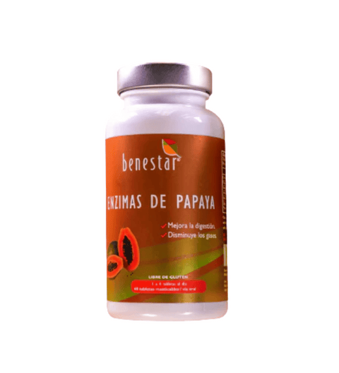ENZIMAS Papaya Benestar 60 Tabletas Masticables