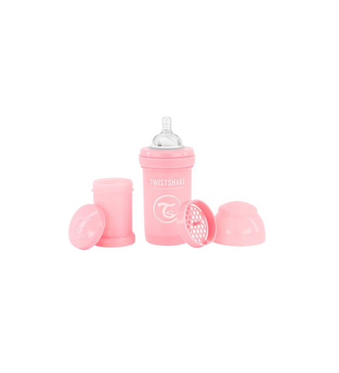 Biberón Anticólicos Rosado 180ml Twistshake