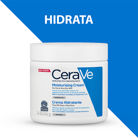Cerave Hidratante Piel Seca A Muy Seca 454g Crema Facial Y Corporal