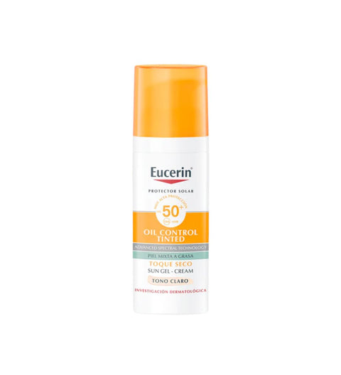 Protector Solar Eucerin Toque Seco Tono Claro SPF50 de 50 ml