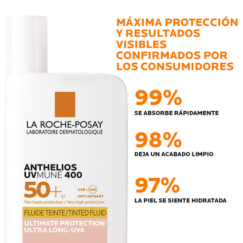 Protector Solar Facial Anthelios Fluido UVMune 400 Con Color SPF 50+ 50ml La Roche Posay