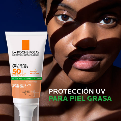 Protector Solar Facial Anthelios Oil Control Gel Crema UVMune 400 Con Color SPF 50+ 50ml La Roche Posay
