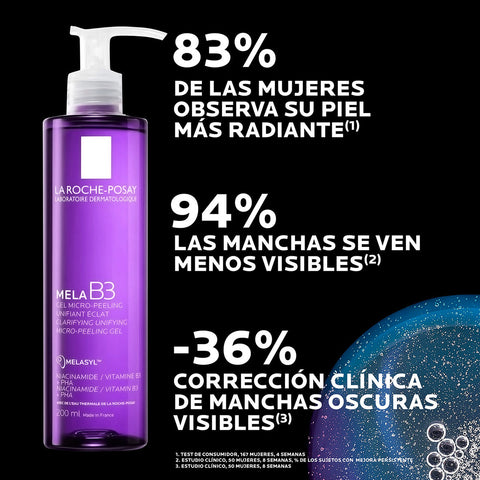 Gel Limpiador Microexfoliante unificador Mela B3 200ml La Roche Posay