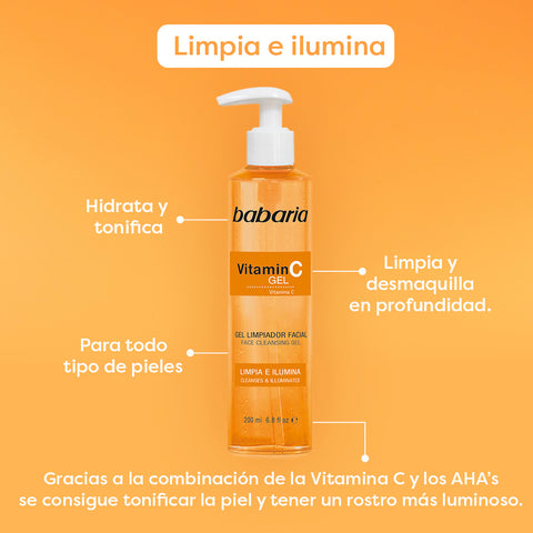 Gel Limpiador Facial Vitamina C Babaria - Shopy Guatemala