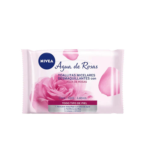 Toalla Desmaquilladora Nivea Rosas 25 unidades