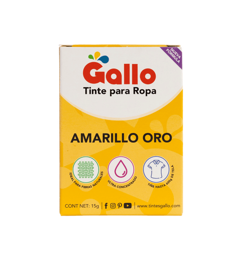 Tinte Gallo Amarillo Oro de 15 gramos