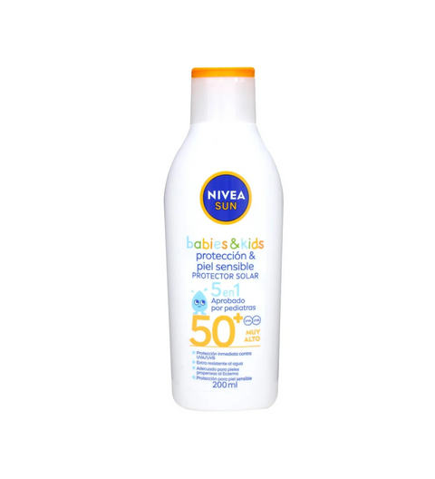 Protector Solar Nivea Sun Niños Piel Sensible FPS50 de 200 ml