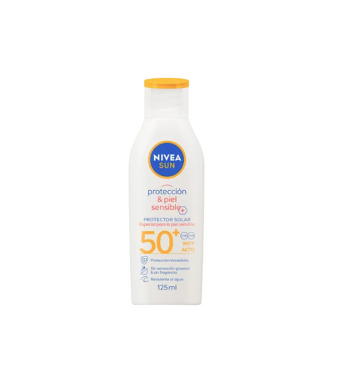 Protector Solar Nivea Sun Protección & Piel Sensible FPS 50 de 125 ml