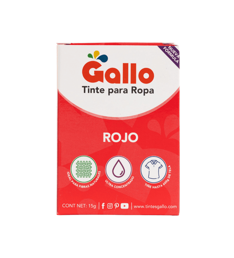 Tinte Gallo Rojo de 15 gramos