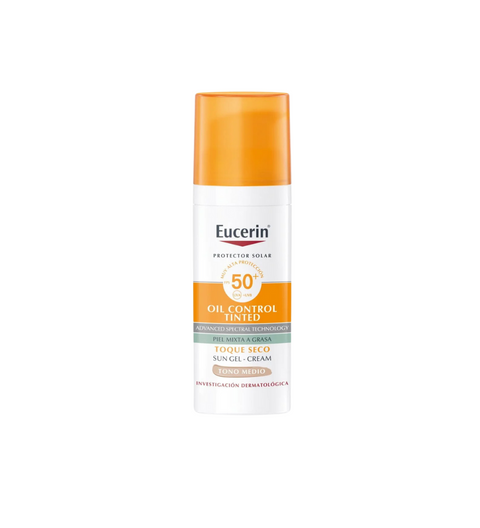 Protector Solar Eucerin Toque Seco Tono Medio SPF50 de 50 ml