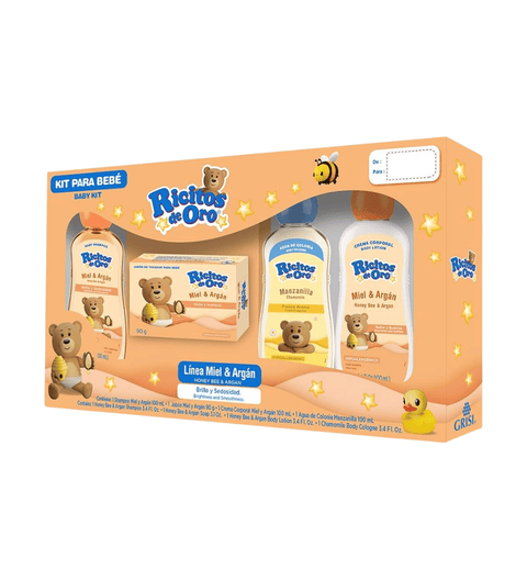 Mini Kit Ricitos De Oro Miel&Argan 4 piezas