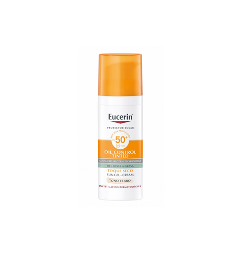 Protector Solar Eucerin Toque Seco Tono Claro SPF50 de 50 ml